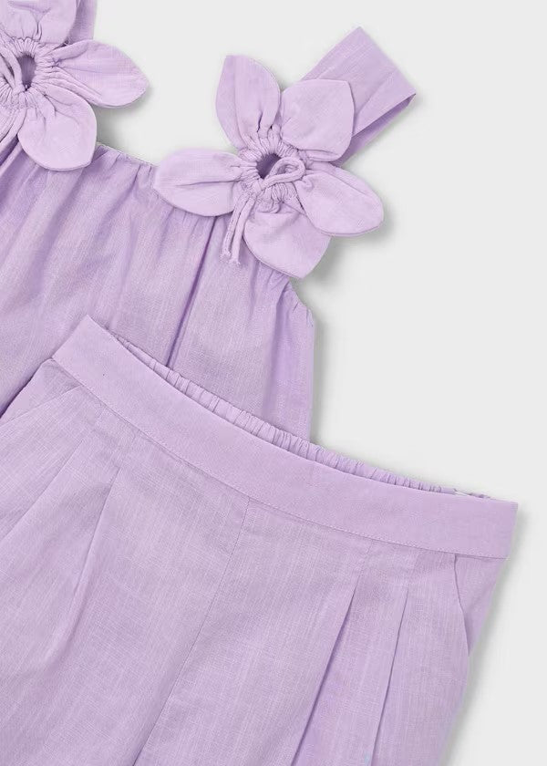 Conjunto pantalón largo y blusa flores niña Ref. 3596-011