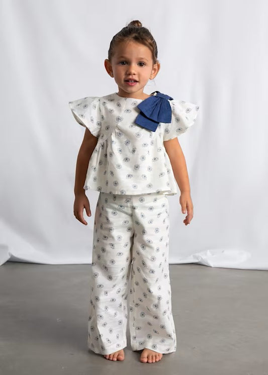 Conjunto pantalón largo y top estampado niña Ref. 3594-062