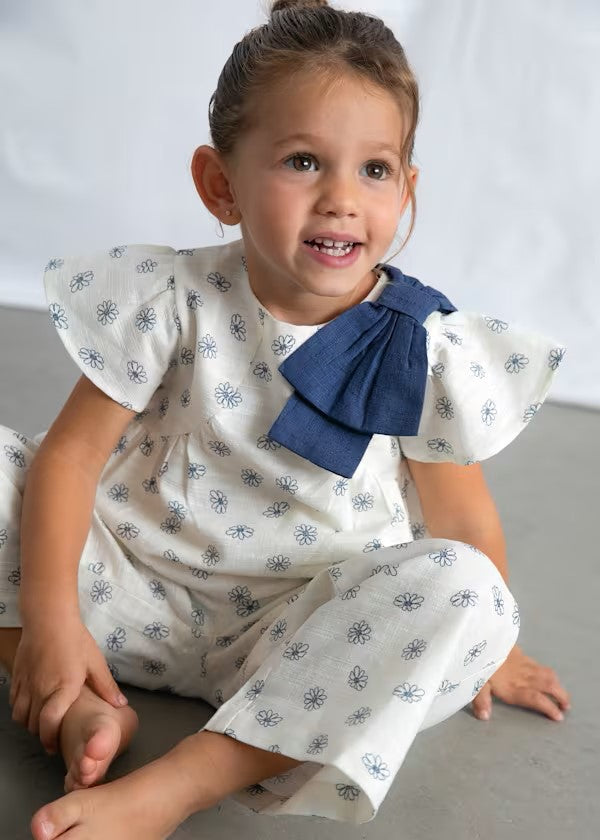 Conjunto pantalón largo y top estampado niña Ref. 3594-062