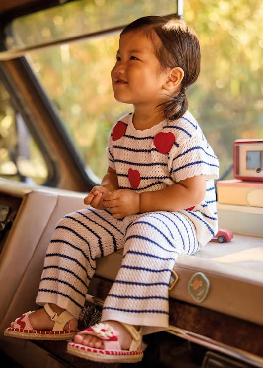 Conjunto pantalón y camiseta corazones bebé Ref. 1516-026