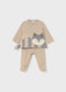 Conjunto pantalón y suéter animalito recién nacida Ref. 2558-014