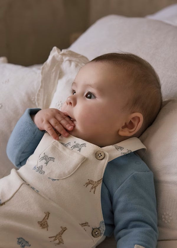 Conjunto peto estampado y playera recién nacido Ref. 2618-061