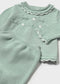 Conjunto polaina y jersey tricot recién nacida Ref. 1587-096