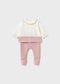 Conjunto polaina y jersey tricot recién nacida Ref. 1587-094