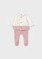 Conjunto polaina y jersey tricot recién nacida Ref. 1587-094