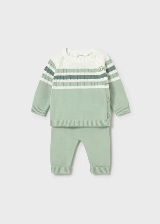 Conjunto polaina y jersey tricot recién nacido Ref. 1505-056