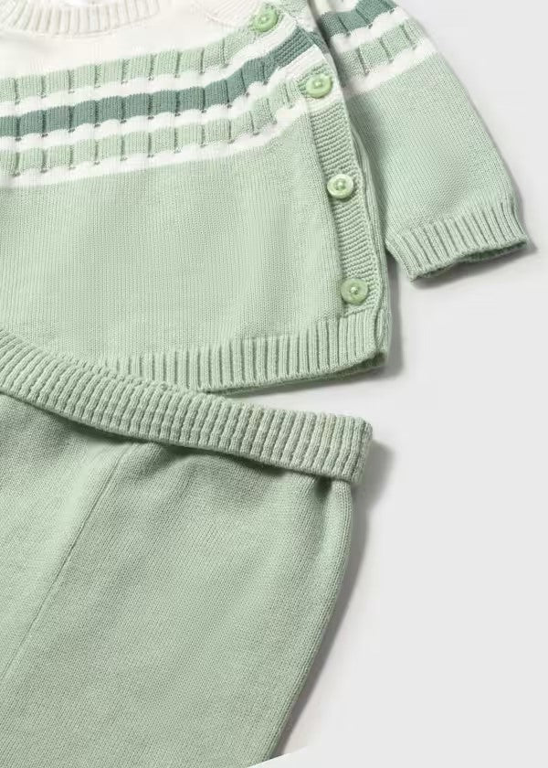 Conjunto polaina y jersey tricot recién nacido Ref. 1505-056