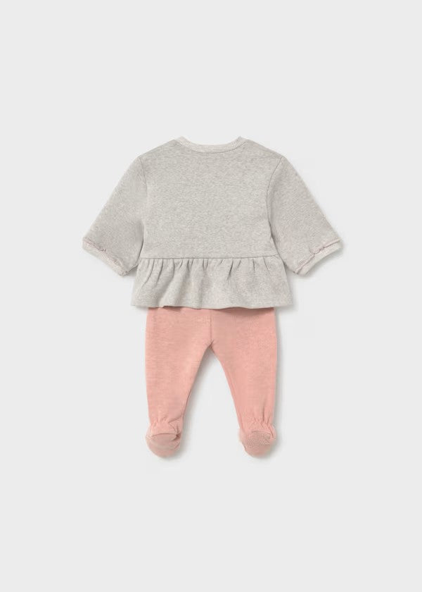 Conjunto polaina y sudadera recién nacida Ref. 2515-014