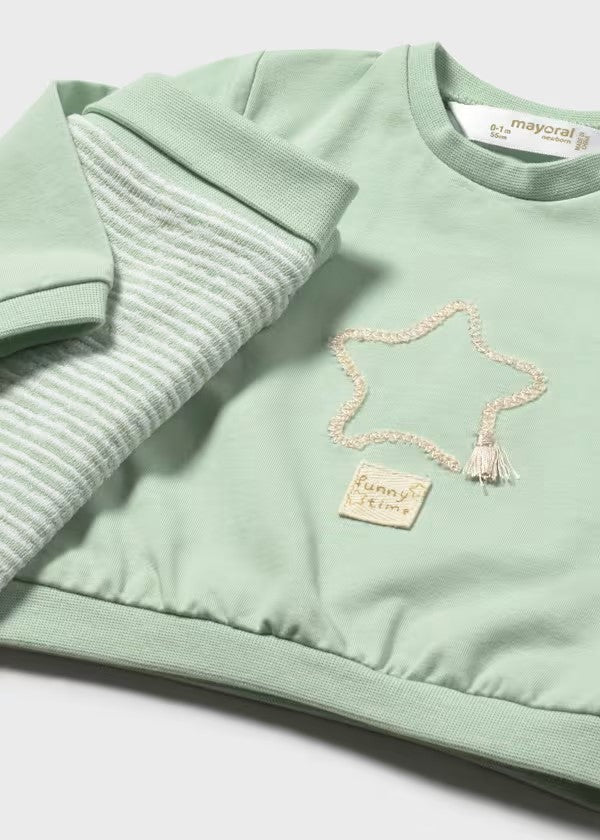 Conjunto polaina y sudadera recién nacido Ref. 1599-024