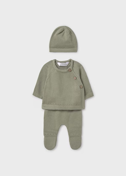 Conjunto regalo 3 piezas tricot unisex Ref. 9981-042