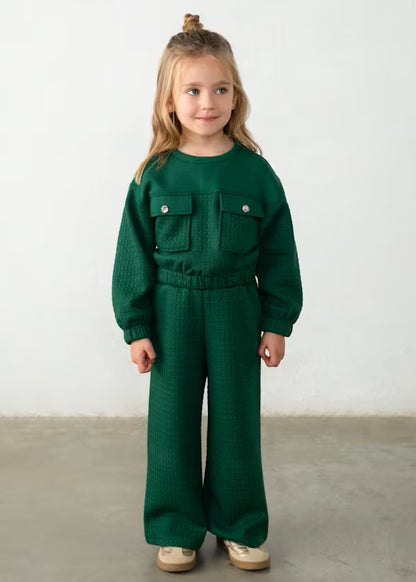 Conjunto sudadera bolsillos y pantalón niña Ref. 4816-077*