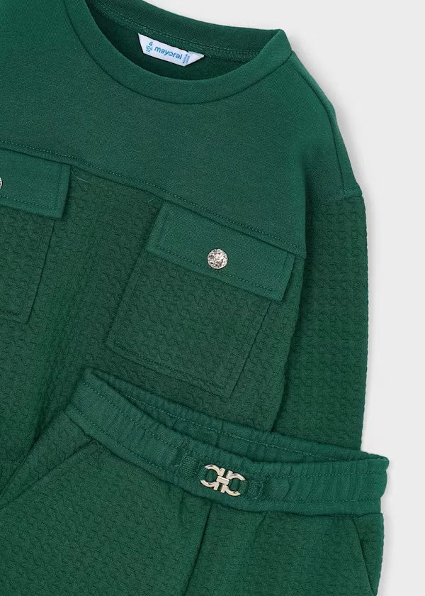 Conjunto sudadera bolsillos y pantalón niña Ref. 4816-077*