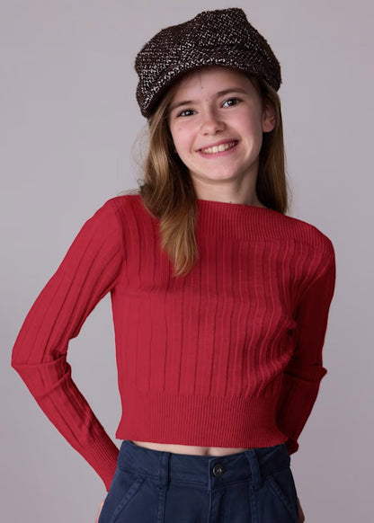 Jersey detalles canalé chica Ref. 7313-081 Rojo