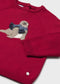Jersey intarsia animal unisex bebé Ref. 2345-021 Rojo