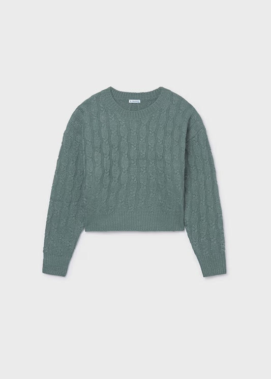 Jersey trenzas chica Ref. 7309-037 Eucalipto