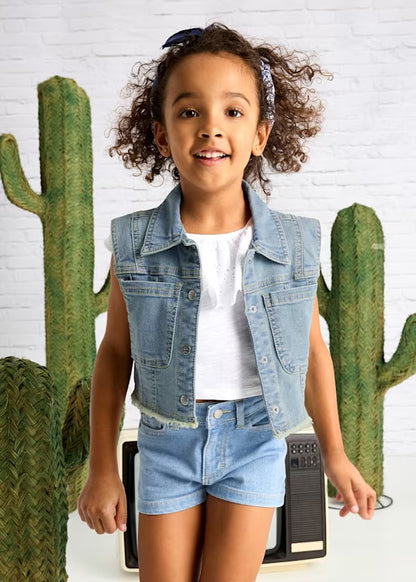 Pantalón corto vaquero básico niña Ref. 236-076