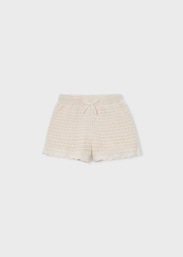 Conjunto Top crochet niña Ref. 3029-067 / Short calado niña Ref. 3223-050