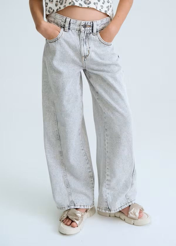 Pantalón largo vaquero wide leg chica Ref. 6552-016
