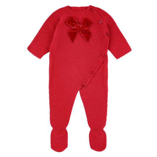 Pelele con lazo de terciopelo RED VELVET Ref. 55922010_578