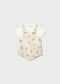 Peto corto estampado con camiseta recién nacido Ref. 1621-032 lino