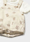 Peto corto estampado con camiseta recién nacido Ref. 1621-032 lino