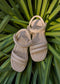 a. Sandalia tiras niña Ref. 43728-086 Avellana talla 26-29