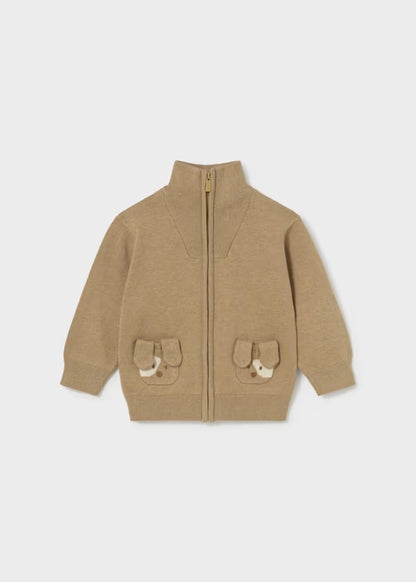 Sudadera cremallera tricot perritos bebé Ref. 2381-006