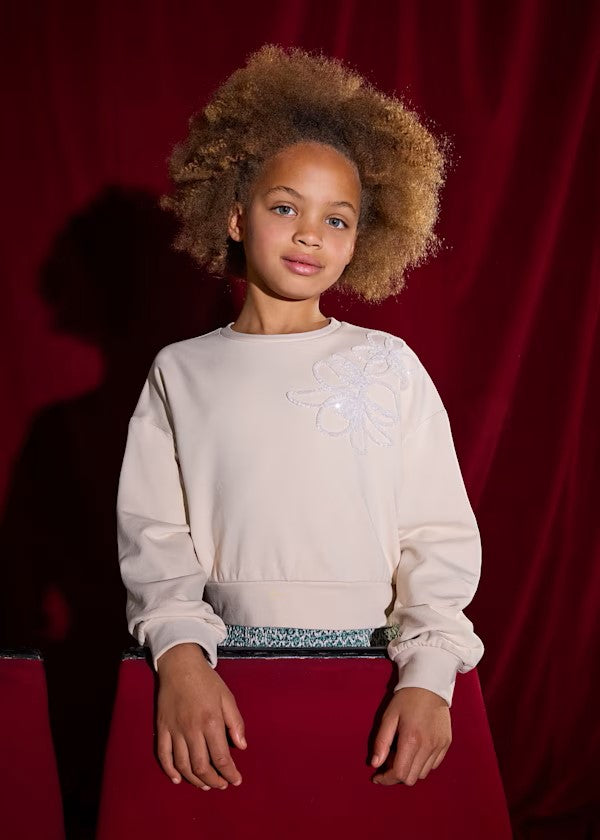 Sudadera flor chica Ref. 7421-035