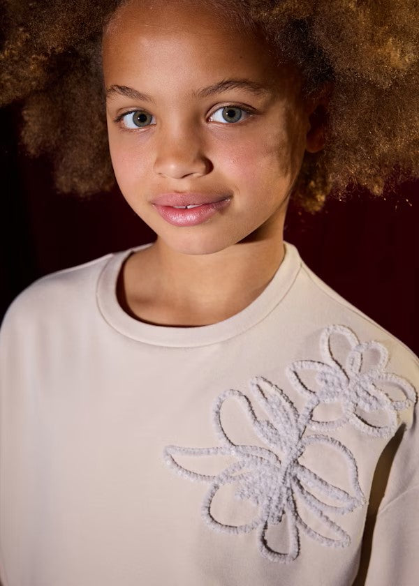 Sudadera flor chica Ref. 7421-035