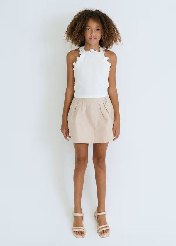 Top con detalle floral en tirantes chica Ref. 6015-019