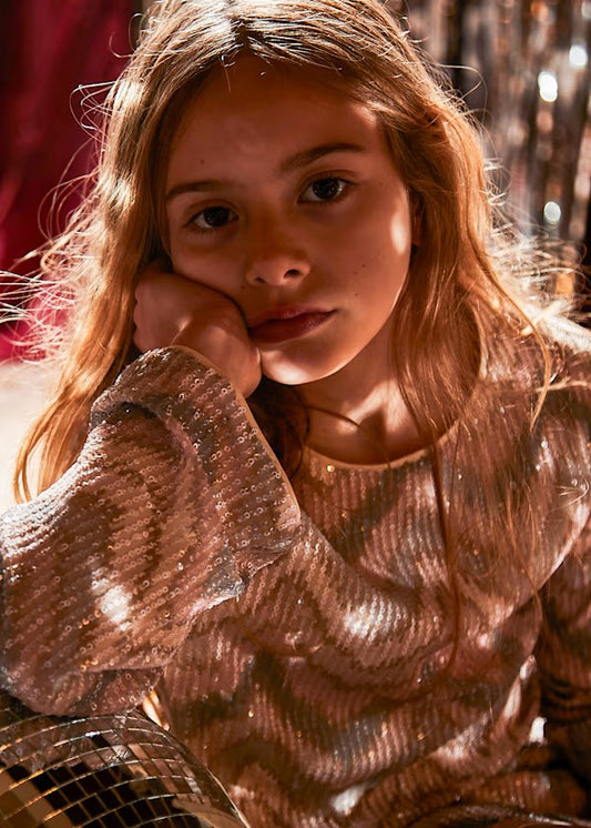 Top lentejuelas chica Ref. 7031-023 Nude