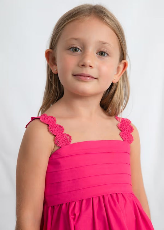 Vestido ceremonia satén niña Ref. 3926-015