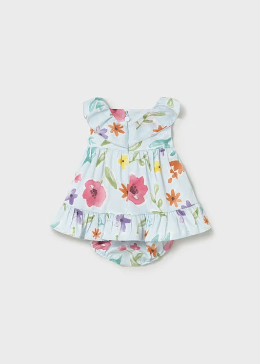 Vestido con cubrepañal estampado recién nacida Ref. 1812-023
