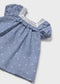 Vestido con cubrepañal bordado recién nacida Ref. 1848-015