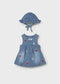 Vestido con gorro volantes recién nacida Ref. 1816-028