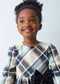 Vestido cuadros terciopelo niña Ref. 4924-040
