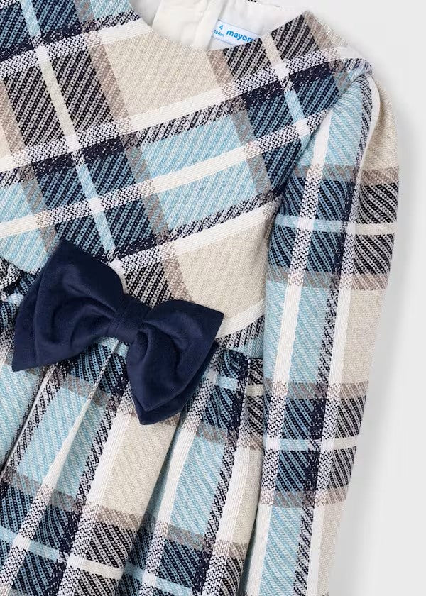 Vestido cuadros terciopelo niña Ref. 4924-040