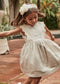 Vestido detalle bordado con lino niña Ref. 3910-031
