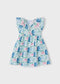Vestido estampado flores geométricas niña Ref. 3928-035