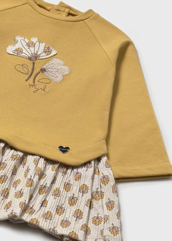 Vestido felpa combinado bebé Ref. 2914-088