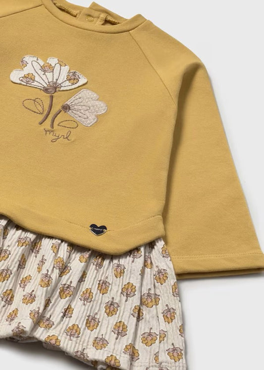 Vestido felpa combinado bebé Ref. 2914-088