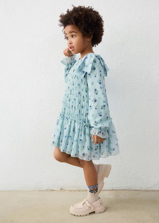 Vestido plisado estampado niña Ref. 4915-021 *