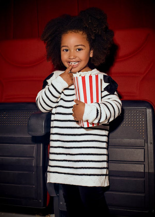 Vestido rayas moño niña Ref. 4916-025