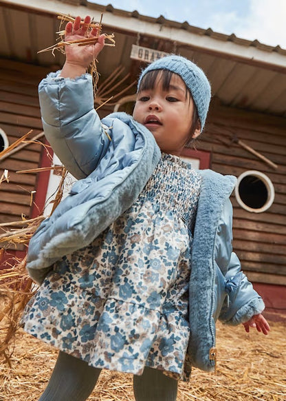 Vestido terciopelo con holanes bebé Ref. 2909-026