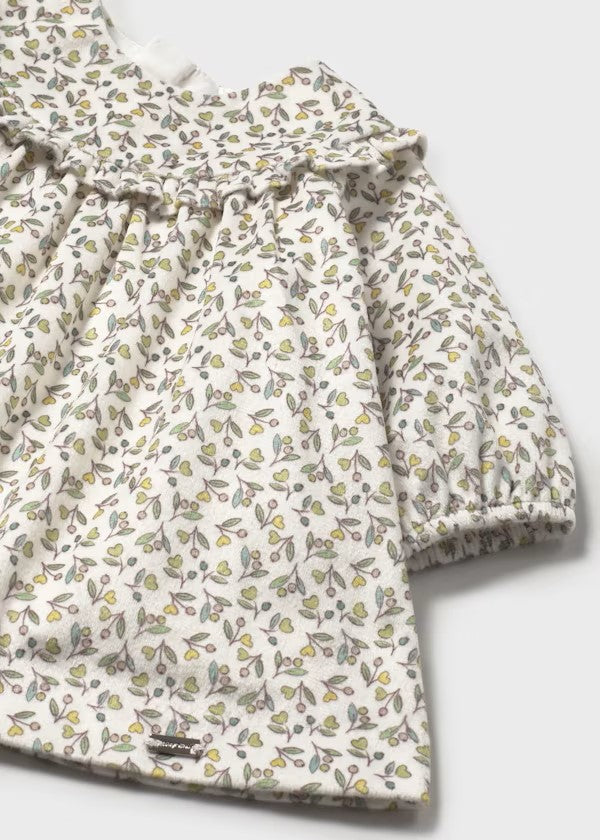 Vestido terciopelo estampado recién nacida Ref. 2822-051