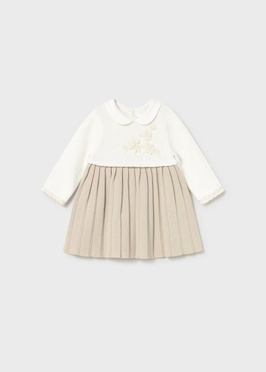 Vestido tricot recién nacida Ref. 2804-026 Soya