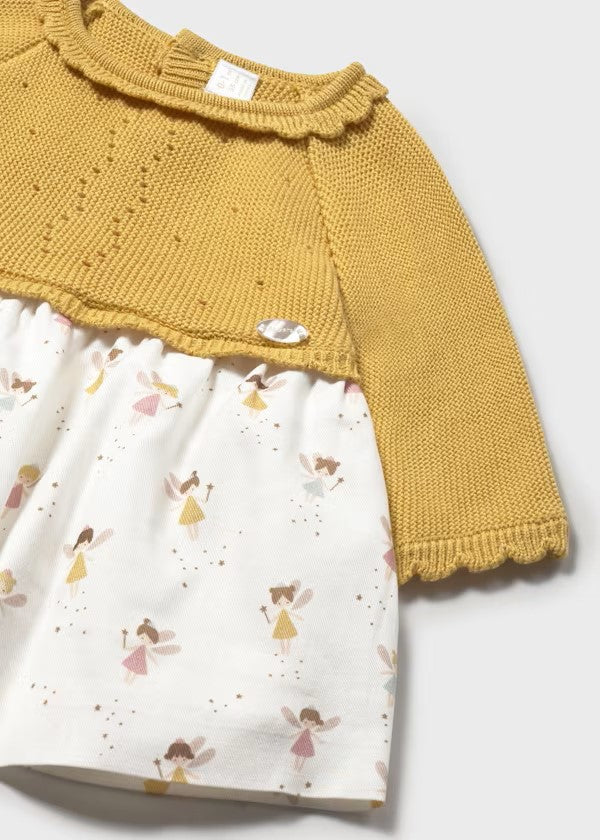 Vestido tricot y plana recién nacida Ref. 2821-045