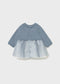 Vestido tricot y tul recién nacida Ref. 2815-028 Pois vigore