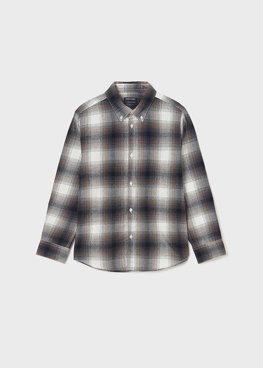 Camisa manga larga de franela de algodón para chico ECOFRIENDS 7168-90