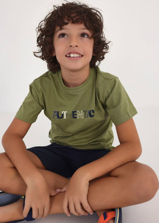 Playera con motivo estampado de algodón sostenible para chico Art. 840-15